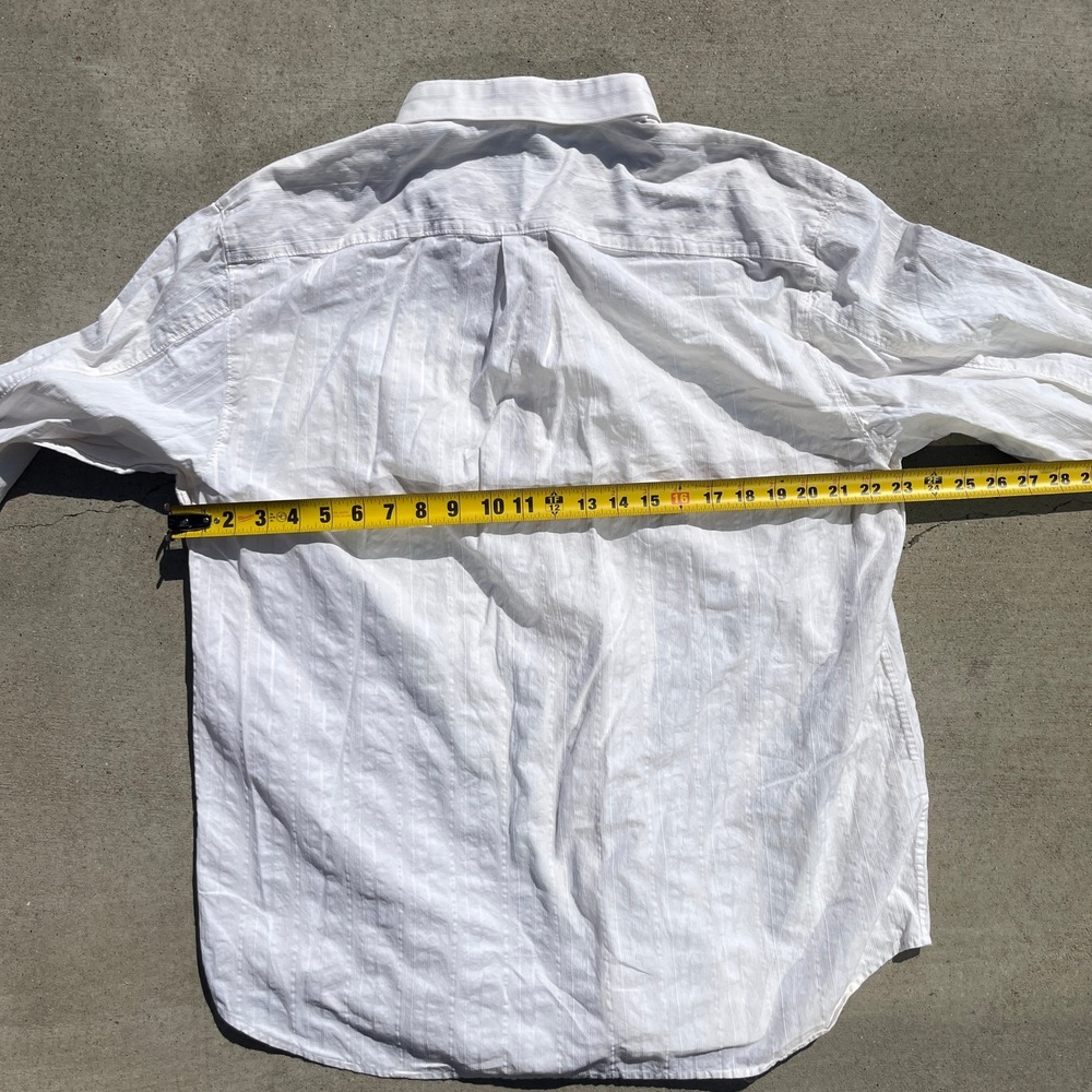 Tommy Bahama Off White color Button up shirt Pintux XL Cotton Silk Read desc. - Picture 5 of 7